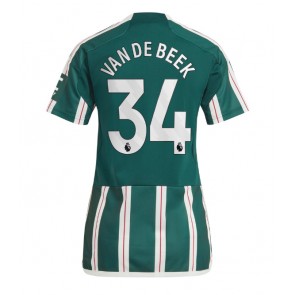 Manchester United Donny van de Beek #34 Udebanetrøje Dame 2023-24 Kort ærmer